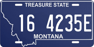 MT license plate 164235E