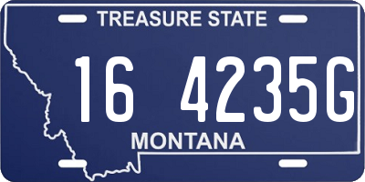 MT license plate 164235G