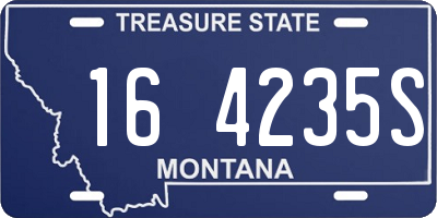 MT license plate 164235S