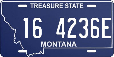 MT license plate 164236E
