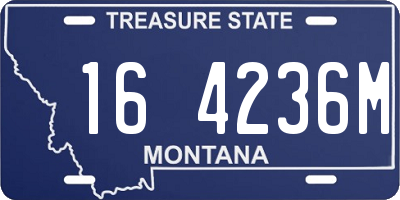 MT license plate 164236M