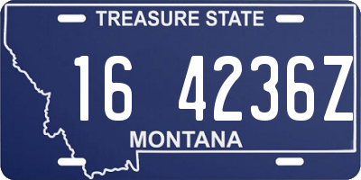 MT license plate 164236Z