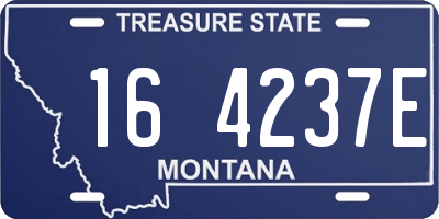 MT license plate 164237E