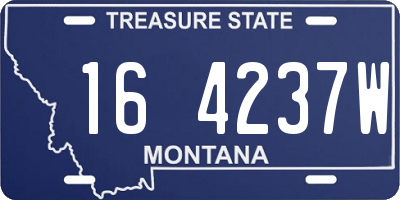 MT license plate 164237W