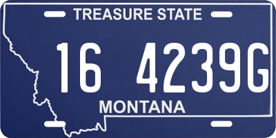 MT license plate 164239G