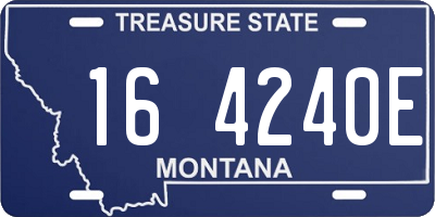 MT license plate 164240E