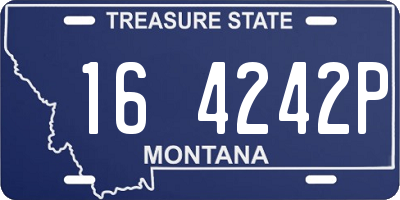 MT license plate 164242P