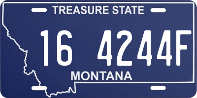 MT license plate 164244F