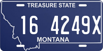 MT license plate 164249X