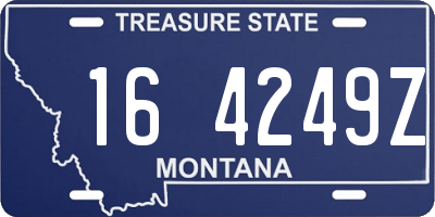 MT license plate 164249Z