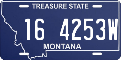 MT license plate 164253W