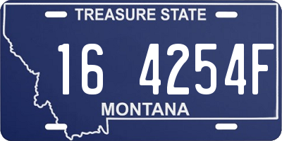 MT license plate 164254F