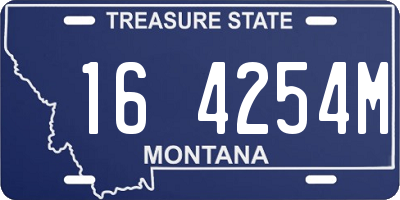 MT license plate 164254M