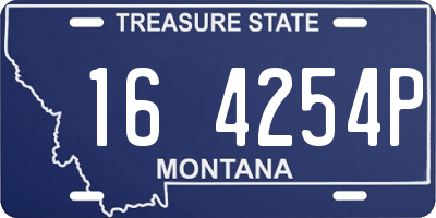MT license plate 164254P