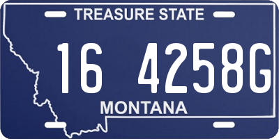 MT license plate 164258G