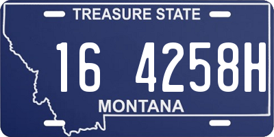 MT license plate 164258H