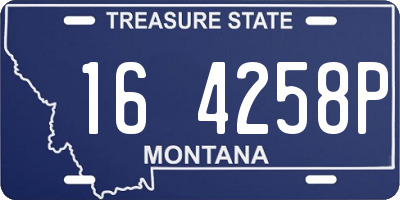 MT license plate 164258P