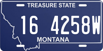 MT license plate 164258W
