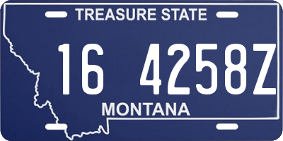 MT license plate 164258Z