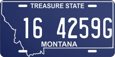 MT license plate 164259G