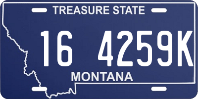MT license plate 164259K