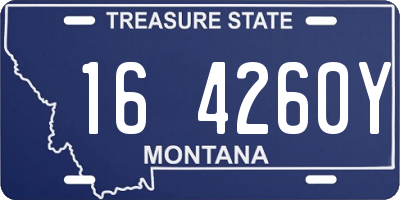 MT license plate 164260Y