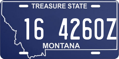 MT license plate 164260Z