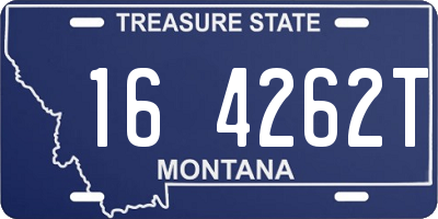 MT license plate 164262T