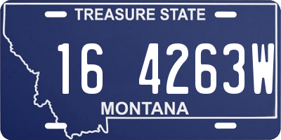 MT license plate 164263W