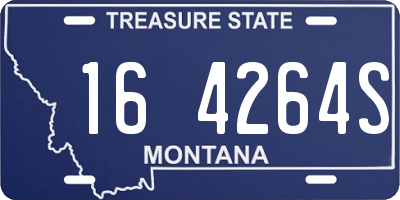 MT license plate 164264S