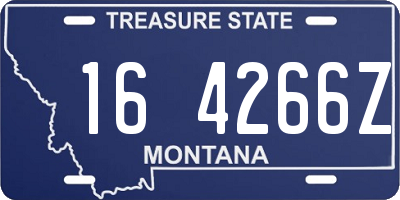 MT license plate 164266Z