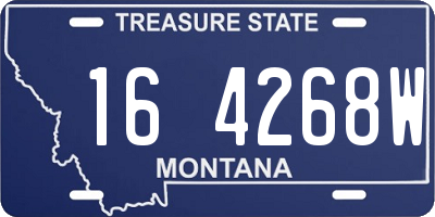 MT license plate 164268W
