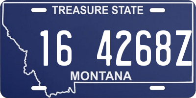 MT license plate 164268Z