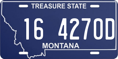 MT license plate 164270D