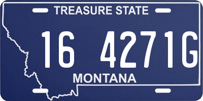 MT license plate 164271G