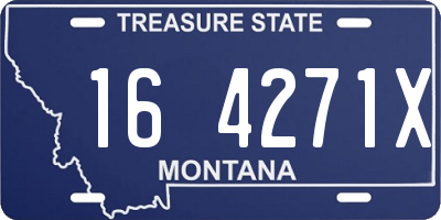MT license plate 164271X