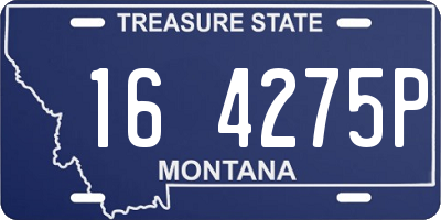 MT license plate 164275P
