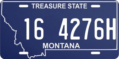 MT license plate 164276H