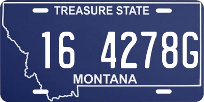 MT license plate 164278G