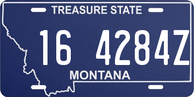 MT license plate 164284Z
