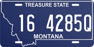 MT license plate 164285Q