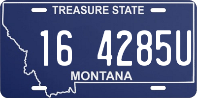 MT license plate 164285U