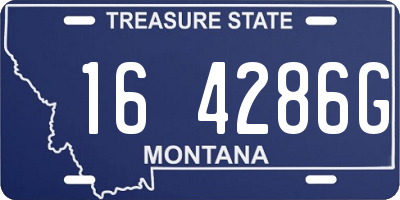 MT license plate 164286G