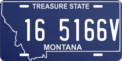 MT license plate 165166V
