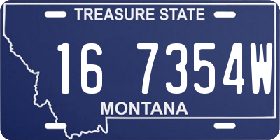 MT license plate 167354W