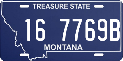 MT license plate 167769B