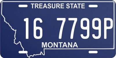 MT license plate 167799P