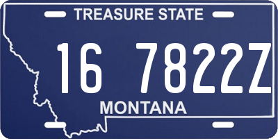 MT license plate 167822Z