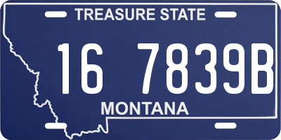 MT license plate 167839B