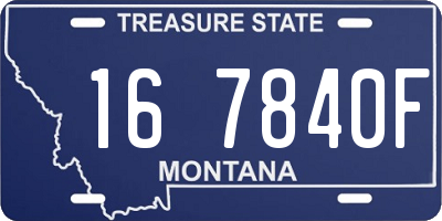 MT license plate 167840F